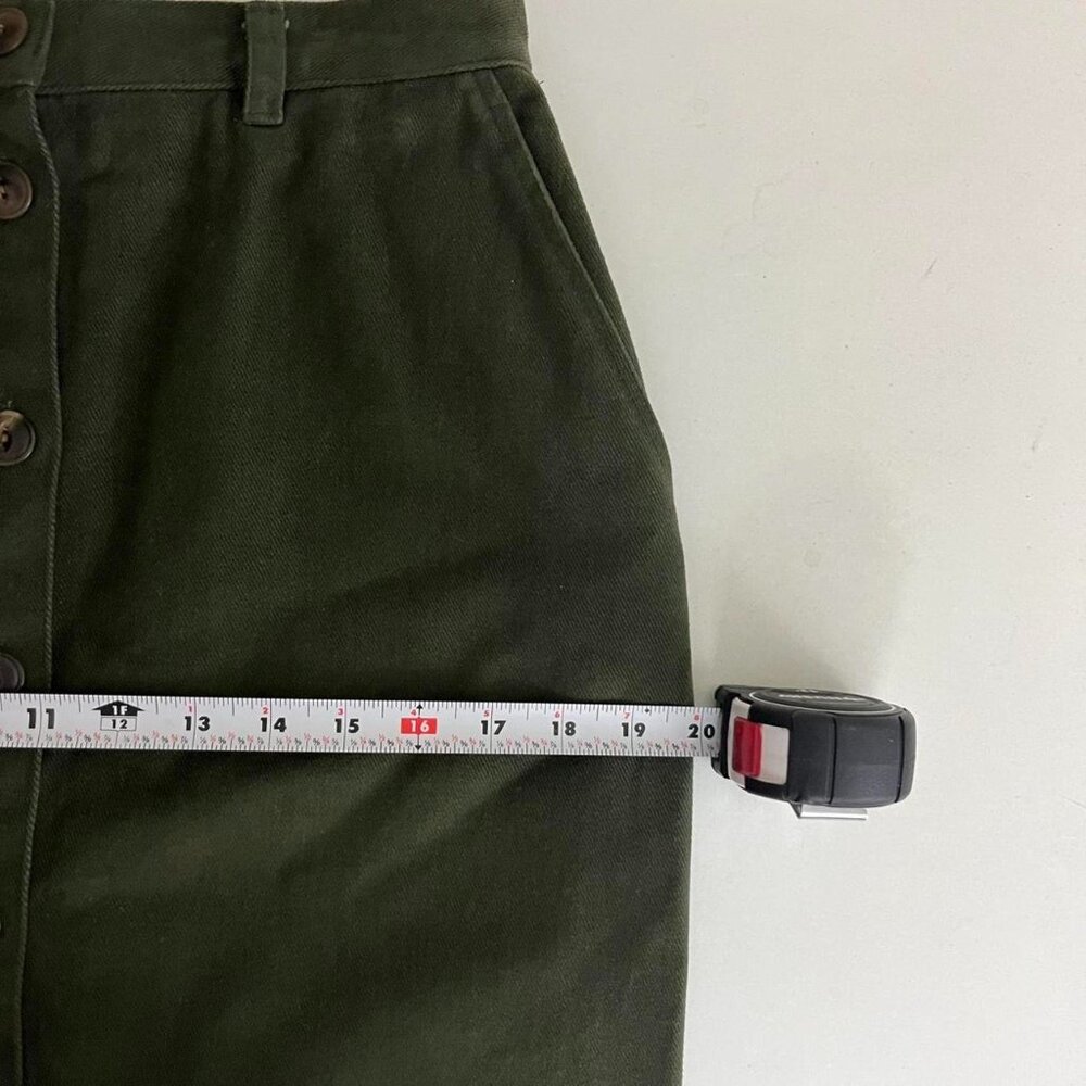 vintage 90s green elevated basic button front mid… - image 6